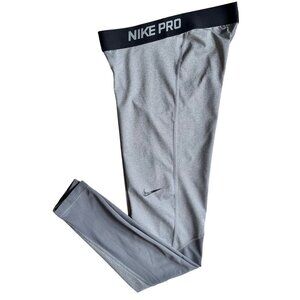 Nike Pro Dri-Fit Mens Compression Tights Gray/Black Size XS